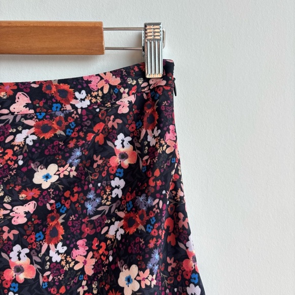 ME+ EM MULTICOLOR FLORAL A LINE MIDI SKIRT, SIZE 10 - Picture 4 of 12